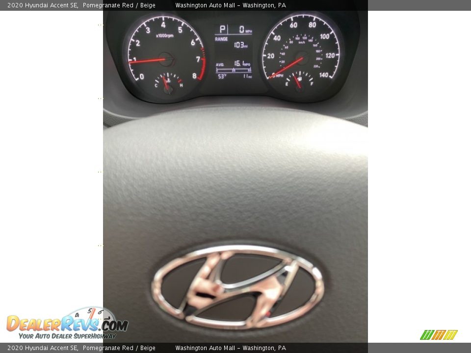 2020 Hyundai Accent SE Pomegranate Red / Beige Photo #27