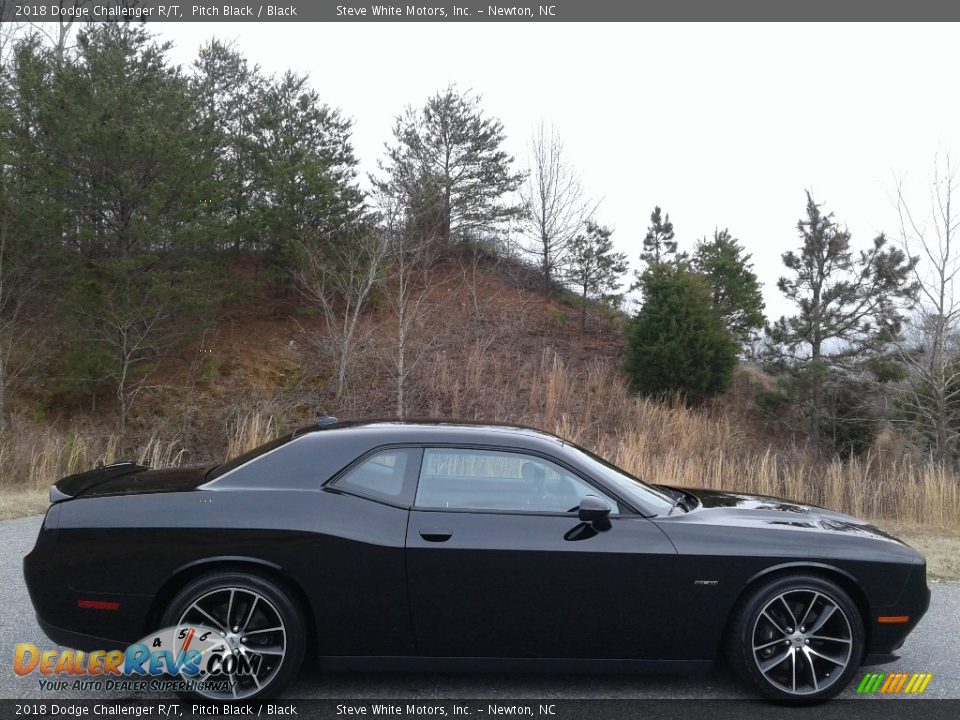 2018 Dodge Challenger R/T Pitch Black / Black Photo #6