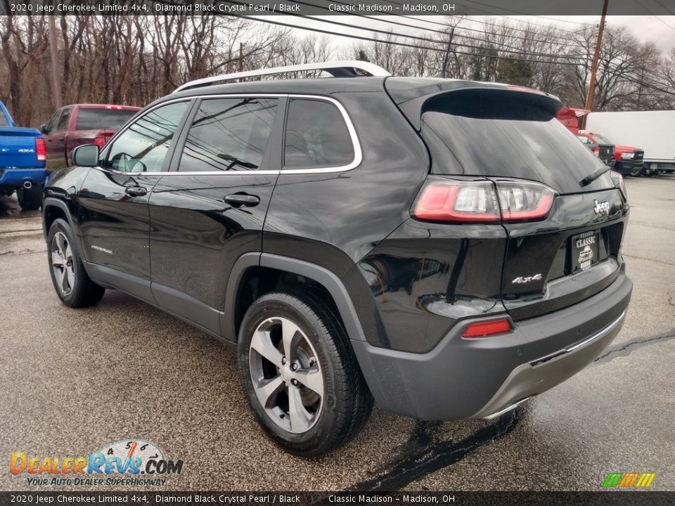 2020 Jeep Cherokee Limited 4x4 Diamond Black Crystal Pearl / Black Photo #7