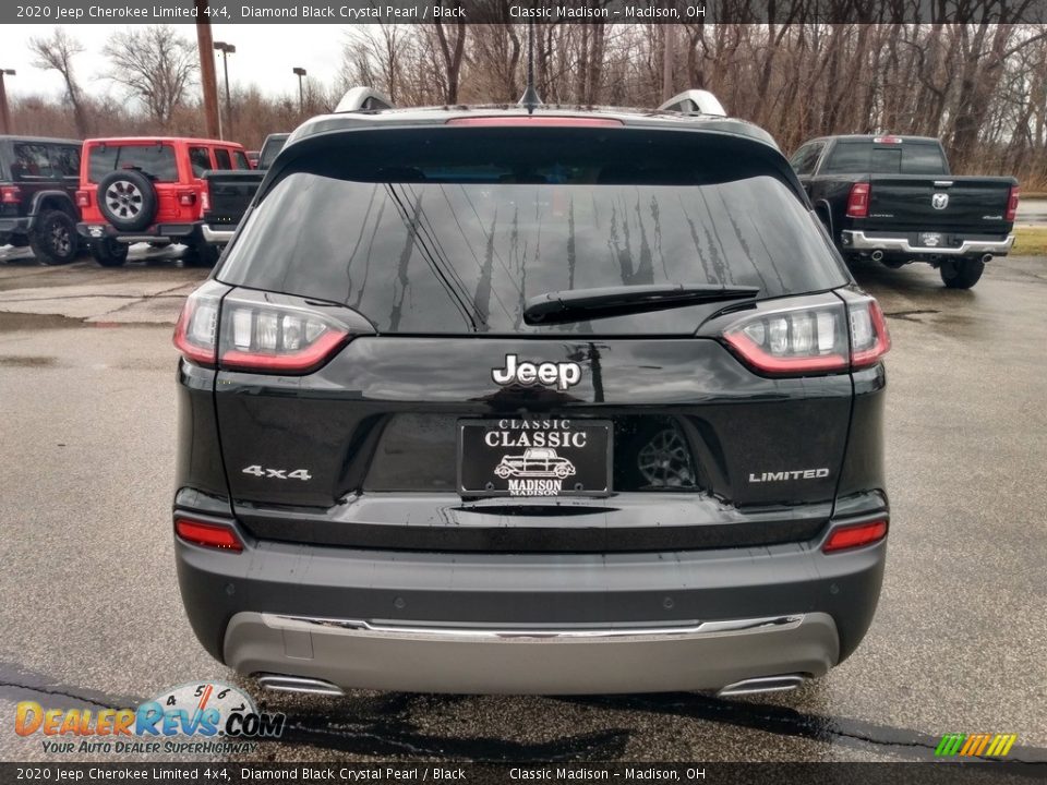 2020 Jeep Cherokee Limited 4x4 Diamond Black Crystal Pearl / Black Photo #8