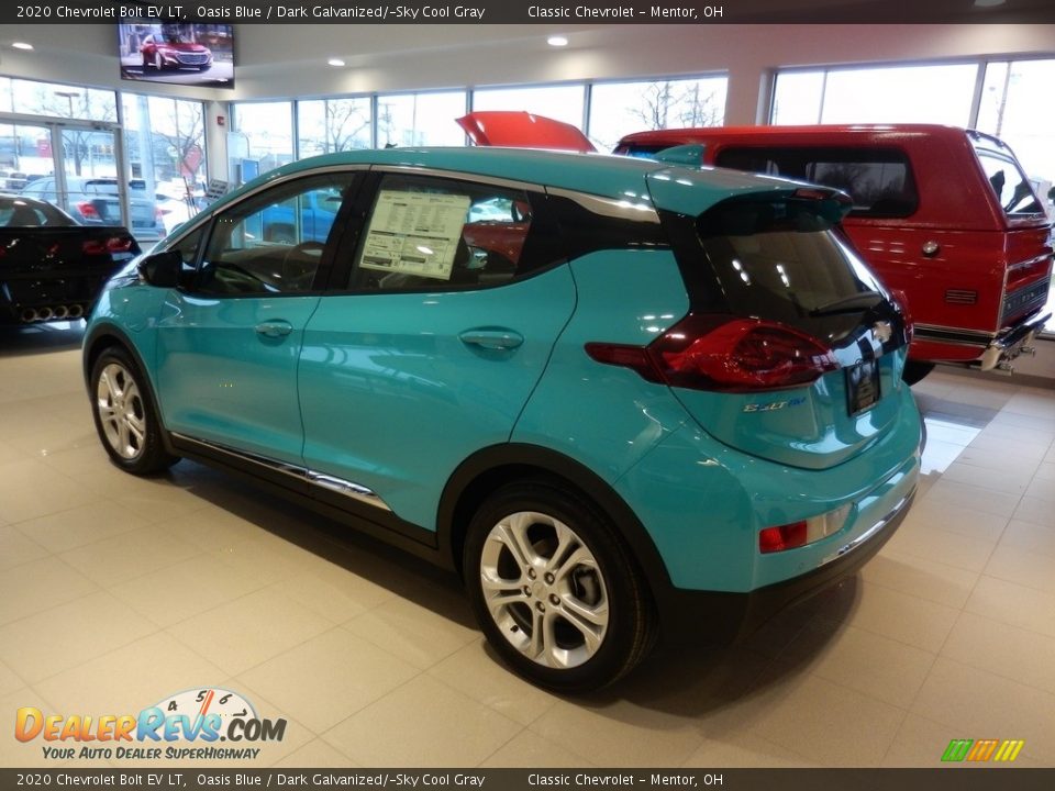 2020 Chevrolet Bolt EV LT Oasis Blue / Dark Galvanized/­Sky Cool Gray Photo #5