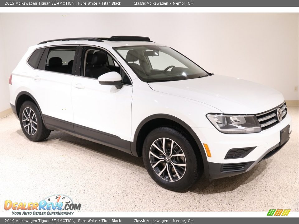 2019 Volkswagen Tiguan SE 4MOTION Pure White / Titan Black Photo #1