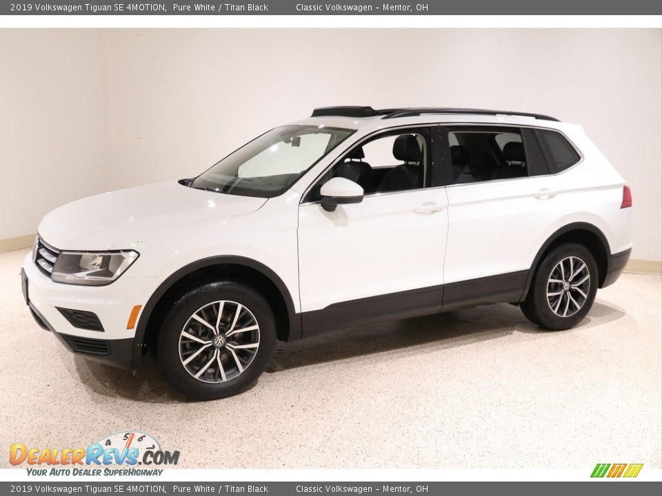 2019 Volkswagen Tiguan SE 4MOTION Pure White / Titan Black Photo #3