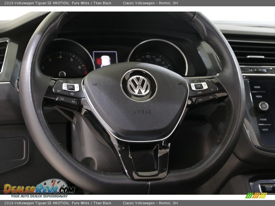 2019 Volkswagen Tiguan SE 4MOTION Pure White / Titan Black Photo #7
