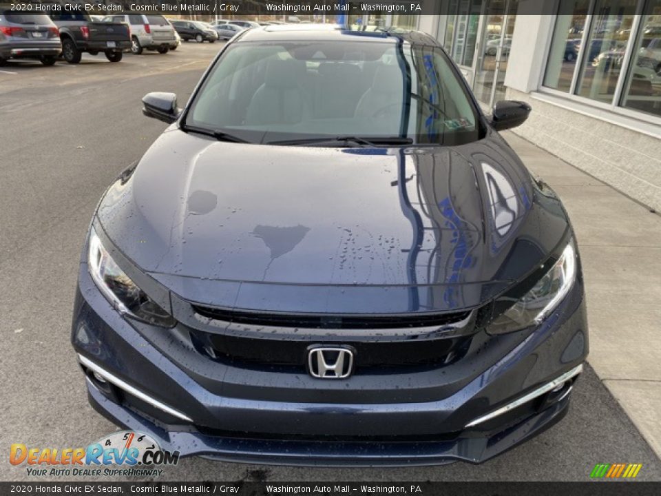2020 Honda Civic EX Sedan Cosmic Blue Metallic / Gray Photo #3