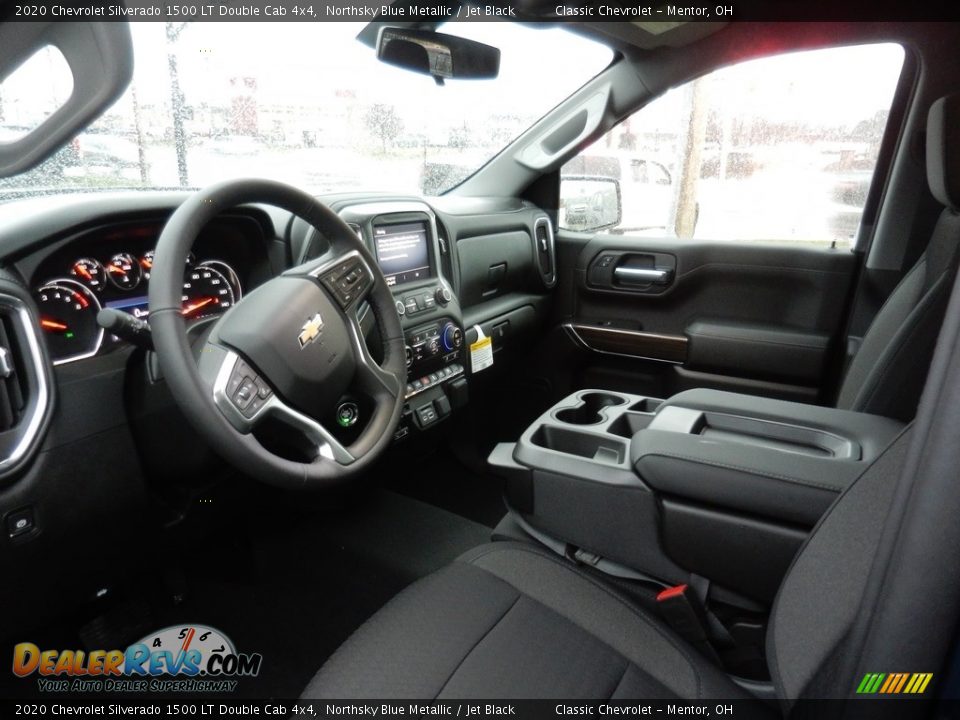 Jet Black Interior - 2020 Chevrolet Silverado 1500 LT Double Cab 4x4 Photo #7