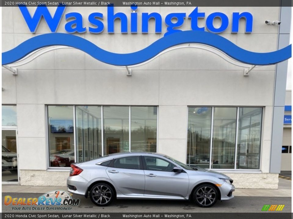 2020 Honda Civic Sport Sedan Lunar Silver Metallic / Black Photo #1