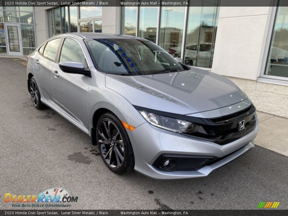 2020 Honda Civic Sport Sedan Lunar Silver Metallic / Black Photo #2