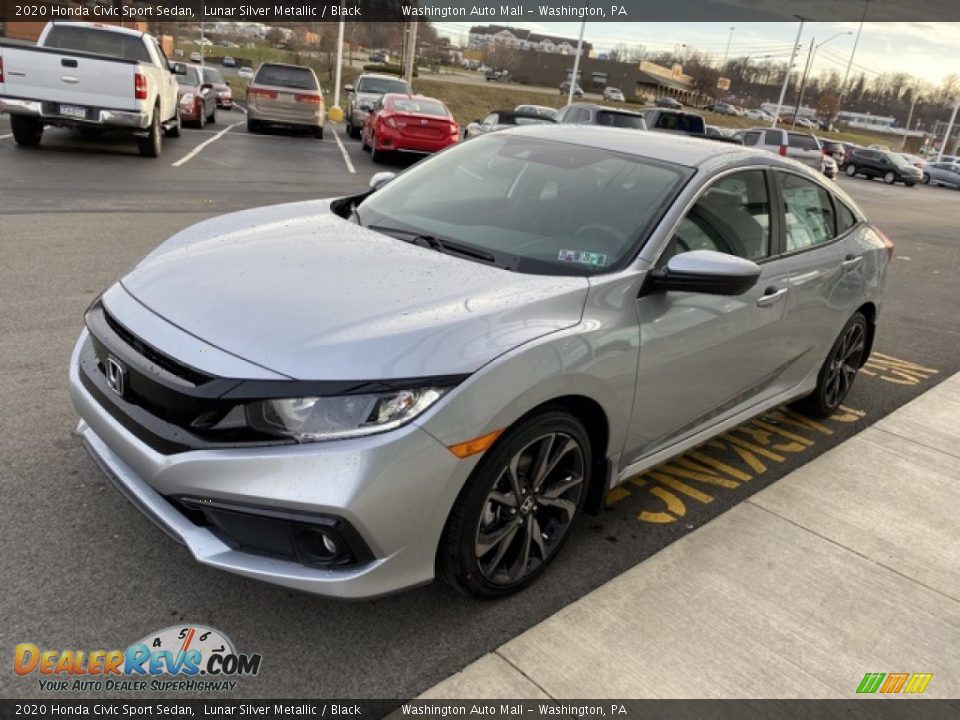 2020 Honda Civic Sport Sedan Lunar Silver Metallic / Black Photo #4