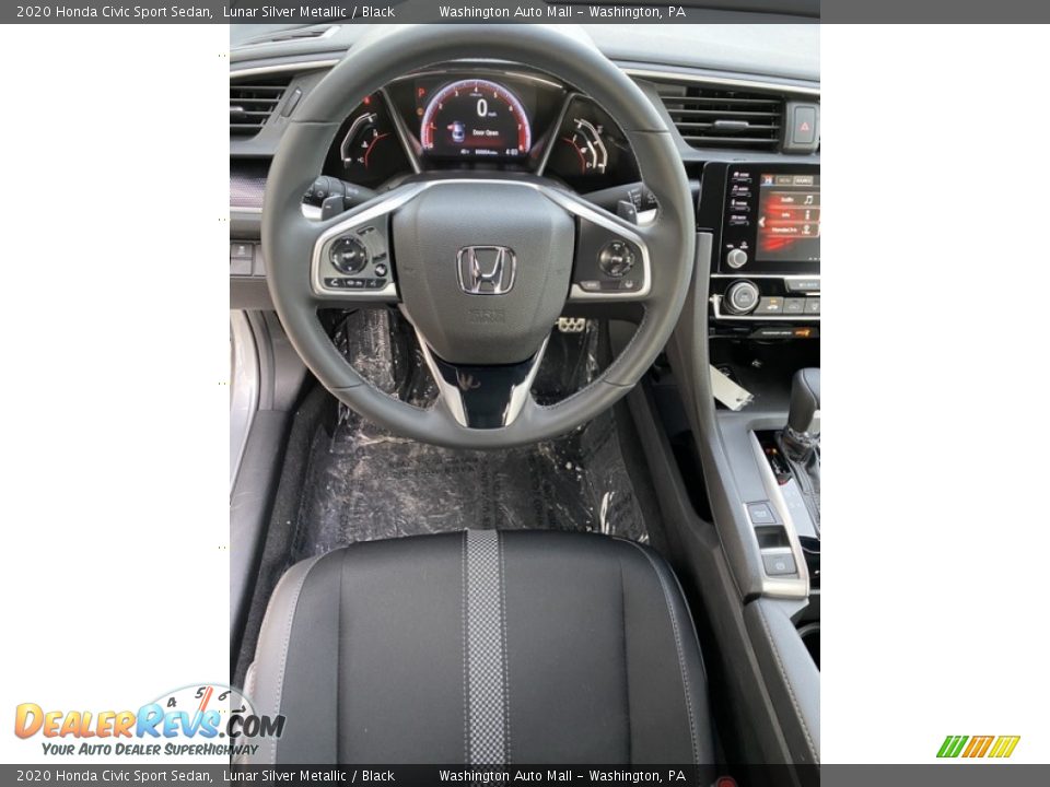 2020 Honda Civic Sport Sedan Lunar Silver Metallic / Black Photo #13