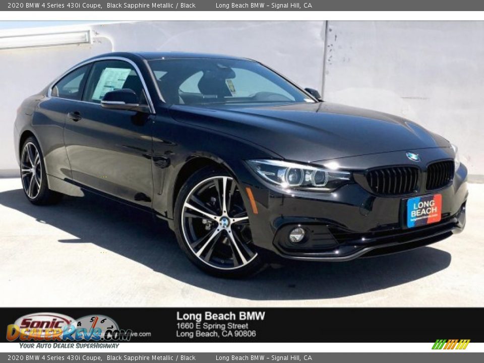 2020 BMW 4 Series 430i Coupe Black Sapphire Metallic / Black Photo #1