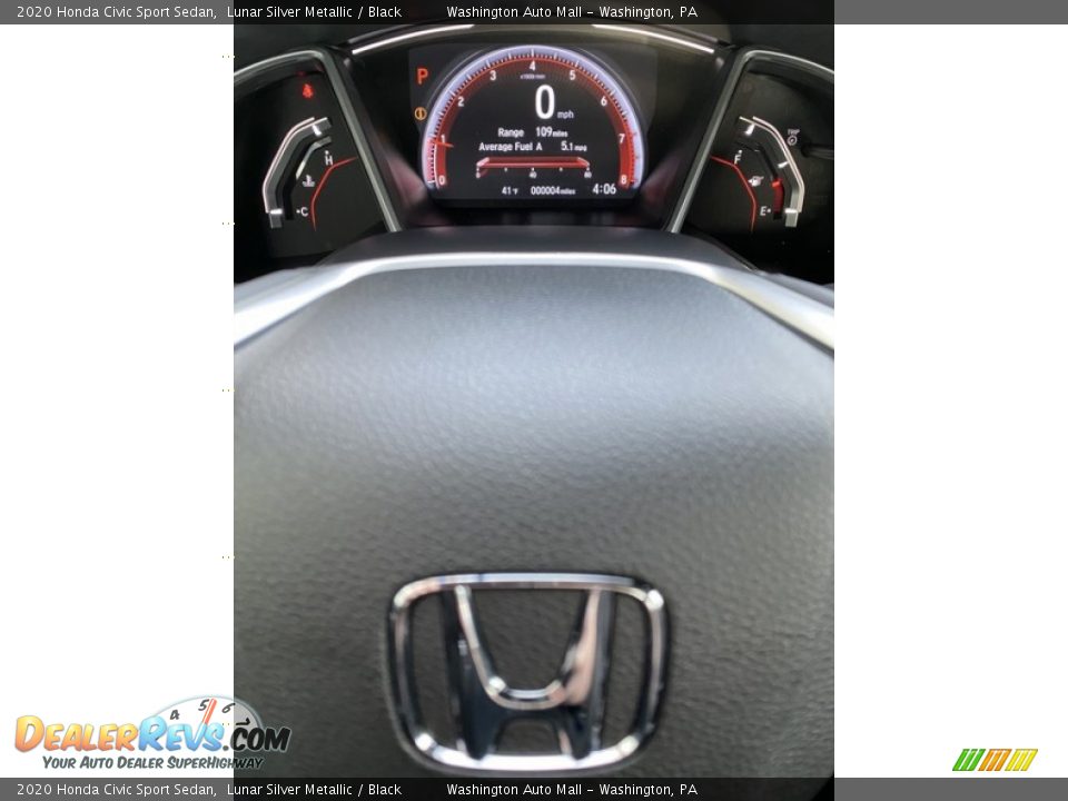 2020 Honda Civic Sport Sedan Lunar Silver Metallic / Black Photo #27