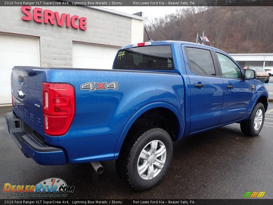 2019 Ford Ranger XLT SuperCrew 4x4 Lightning Blue Metallic / Ebony Photo #2