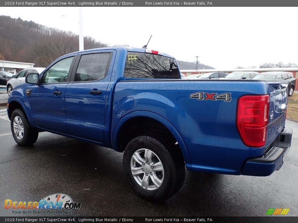 2019 Ford Ranger XLT SuperCrew 4x4 Lightning Blue Metallic / Ebony Photo #4