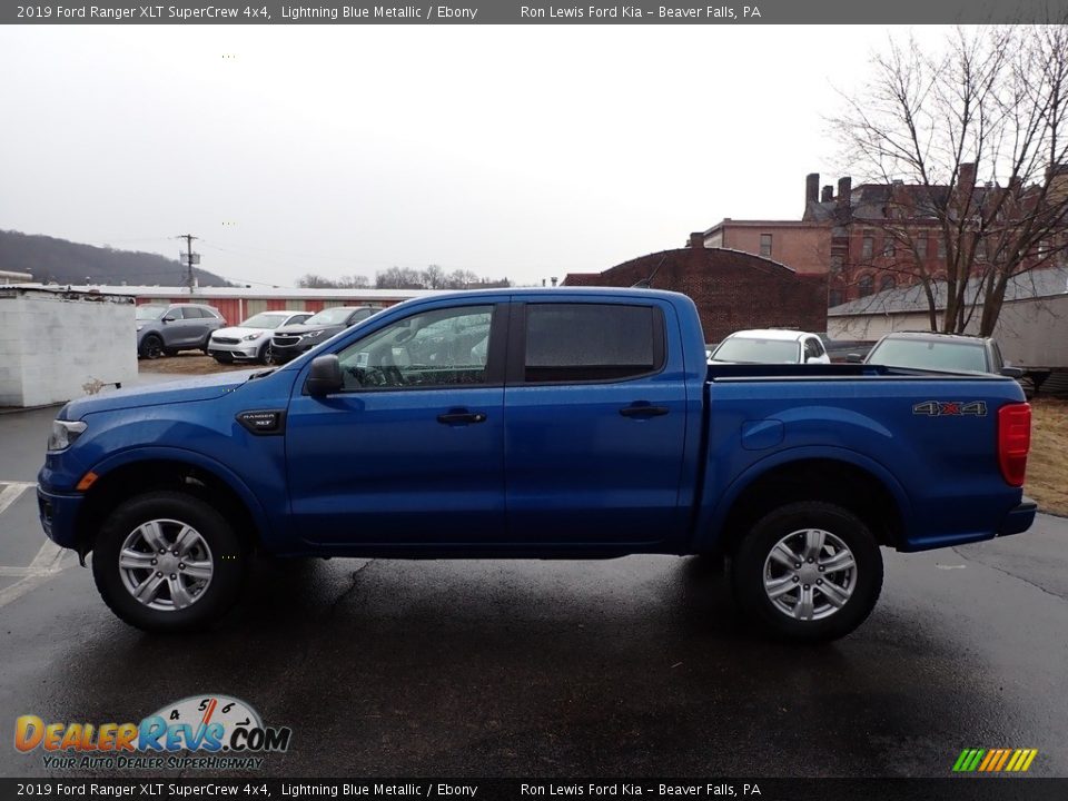 2019 Ford Ranger XLT SuperCrew 4x4 Lightning Blue Metallic / Ebony Photo #5