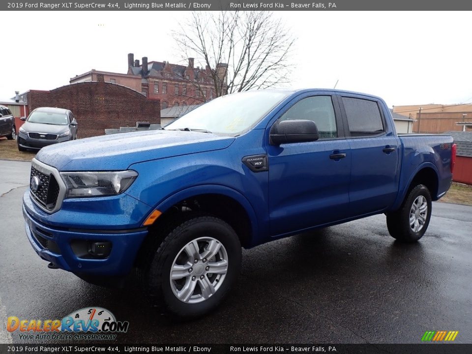 2019 Ford Ranger XLT SuperCrew 4x4 Lightning Blue Metallic / Ebony Photo #6