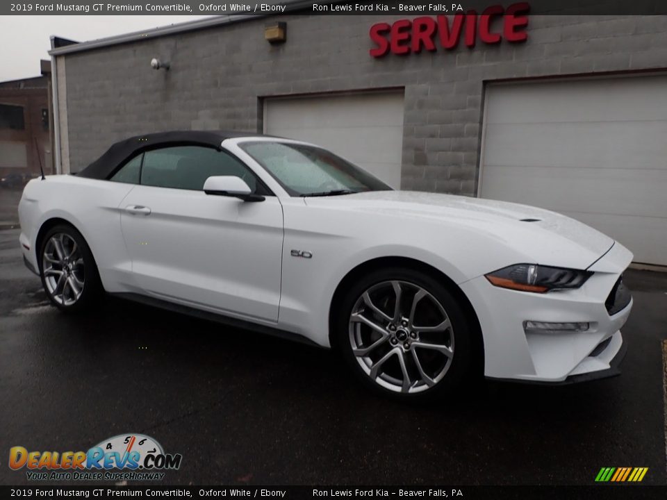 2019 Ford Mustang GT Premium Convertible Oxford White / Ebony Photo #9