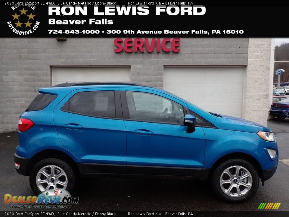 2020 Ford EcoSport SE 4WD Blue Candy Metallic / Ebony Black Photo #1