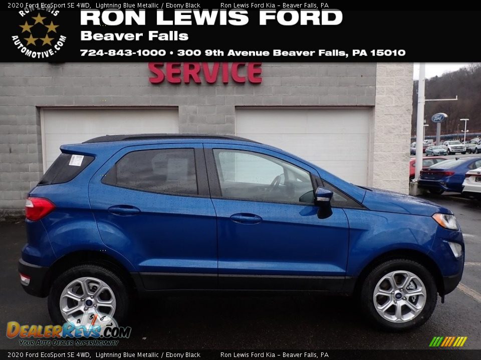 2020 Ford EcoSport SE 4WD Lightning Blue Metallic / Ebony Black Photo #1