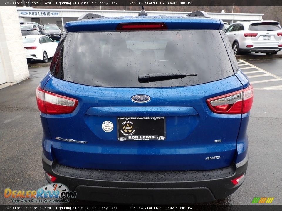 2020 Ford EcoSport SE 4WD Lightning Blue Metallic / Ebony Black Photo #4