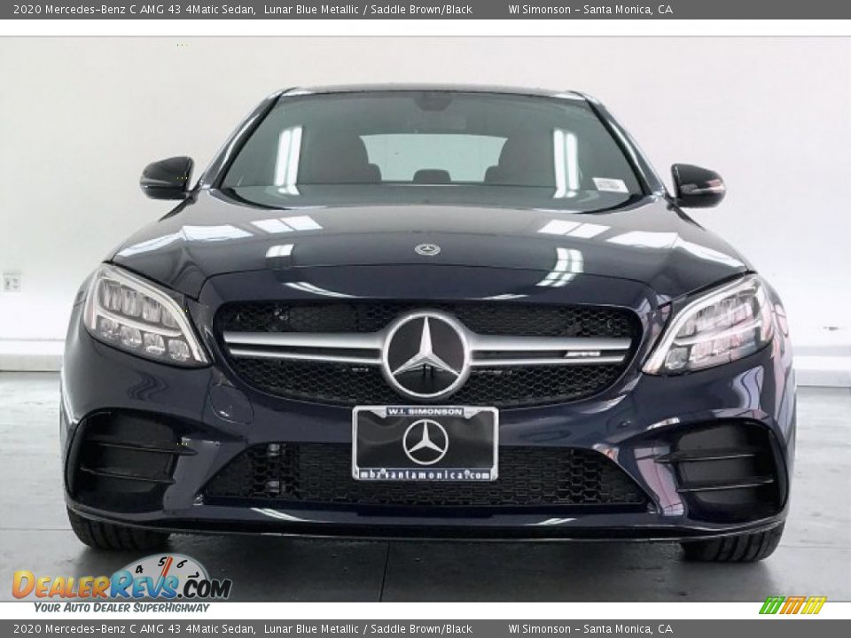 2020 Mercedes-Benz C AMG 43 4Matic Sedan Lunar Blue Metallic / Saddle Brown/Black Photo #2