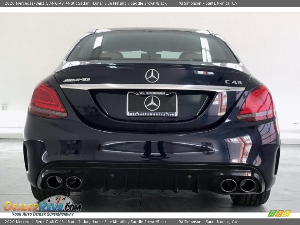 2020 Mercedes-Benz C AMG 43 4Matic Sedan Lunar Blue Metallic / Saddle Brown/Black Photo #3