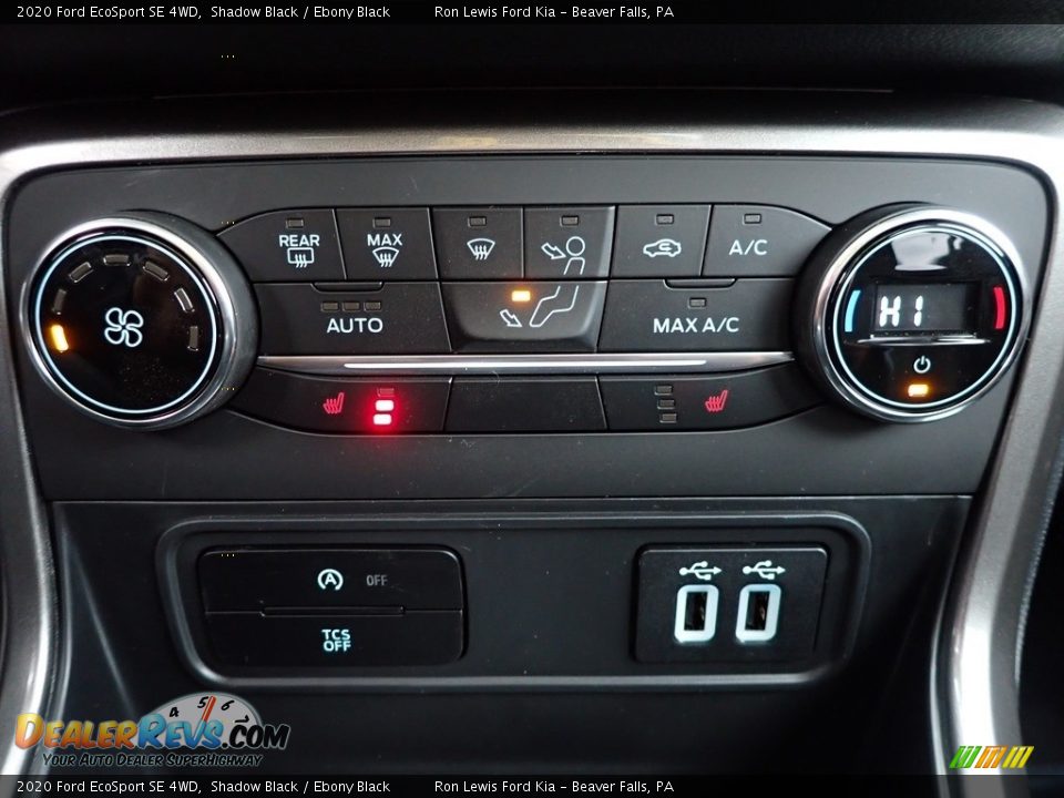 2020 Ford EcoSport SE 4WD Shadow Black / Ebony Black Photo #20
