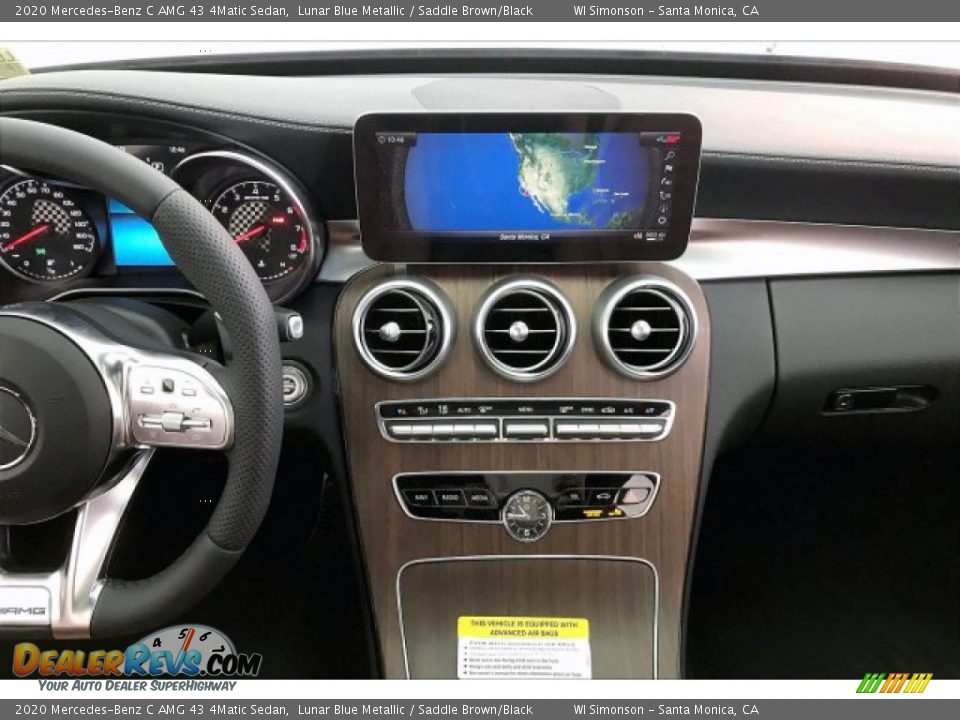 2020 Mercedes-Benz C AMG 43 4Matic Sedan Lunar Blue Metallic / Saddle Brown/Black Photo #5