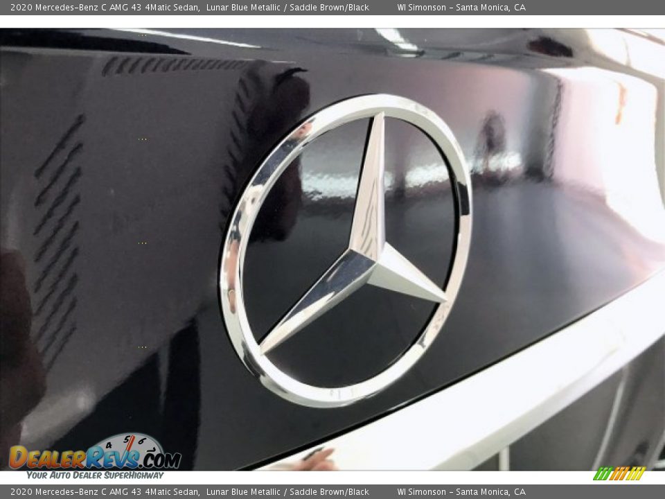 2020 Mercedes-Benz C AMG 43 4Matic Sedan Lunar Blue Metallic / Saddle Brown/Black Photo #7