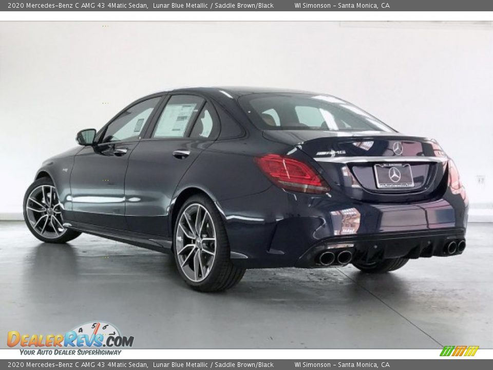 2020 Mercedes-Benz C AMG 43 4Matic Sedan Lunar Blue Metallic / Saddle Brown/Black Photo #10