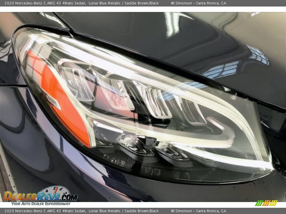 2020 Mercedes-Benz C AMG 43 4Matic Sedan Lunar Blue Metallic / Saddle Brown/Black Photo #32