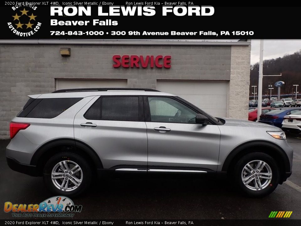 2020 Ford Explorer XLT 4WD Iconic Silver Metallic / Ebony Photo #1