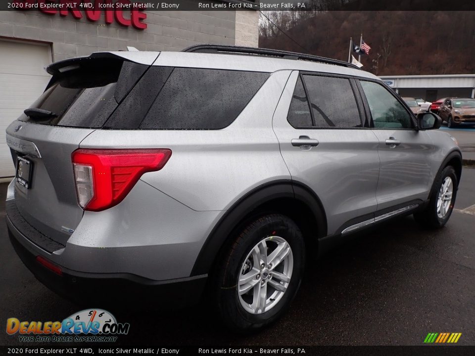 2020 Ford Explorer XLT 4WD Iconic Silver Metallic / Ebony Photo #2