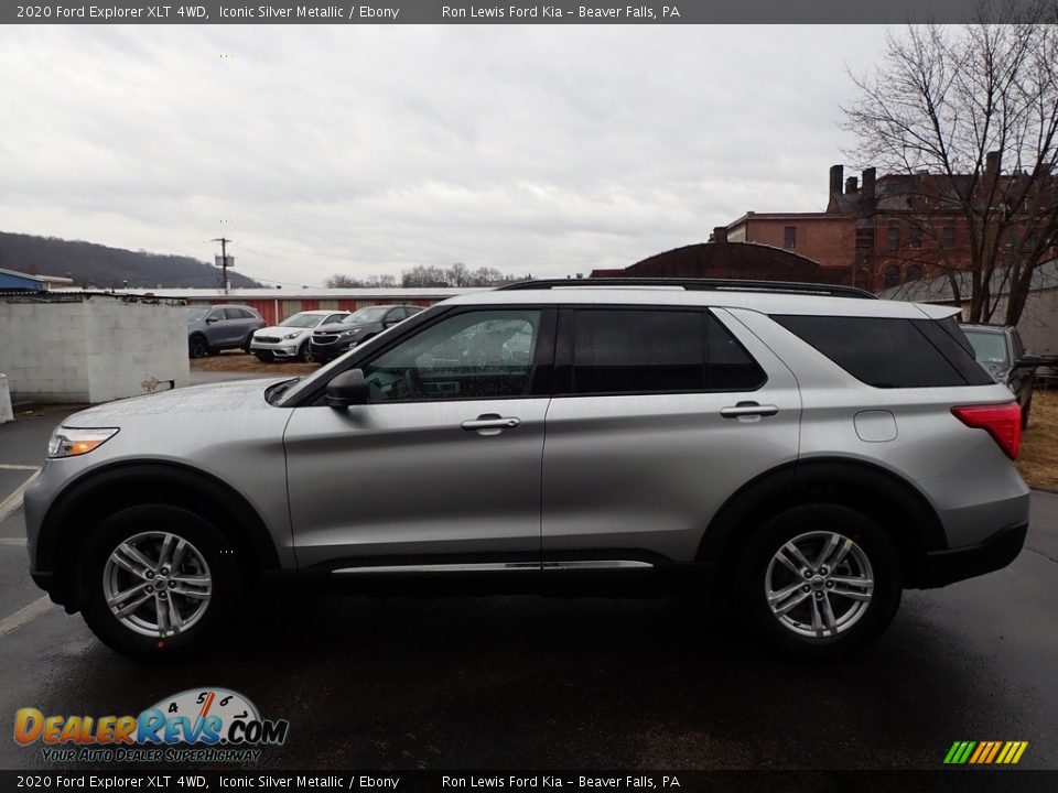 2020 Ford Explorer XLT 4WD Iconic Silver Metallic / Ebony Photo #6