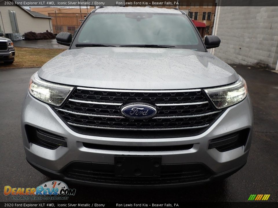 2020 Ford Explorer XLT 4WD Iconic Silver Metallic / Ebony Photo #8