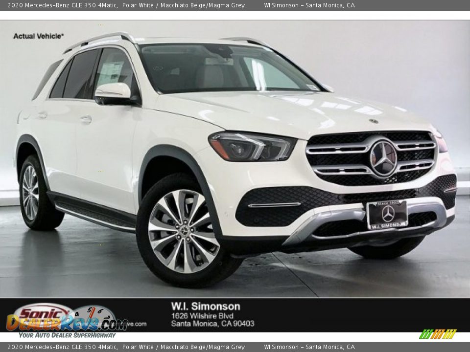 2020 Mercedes-Benz GLE 350 4Matic Polar White / Macchiato Beige/Magma Grey Photo #1