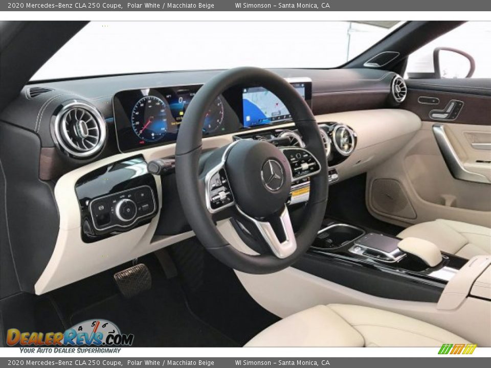 2020 Mercedes-Benz CLA 250 Coupe Polar White / Macchiato Beige Photo #4