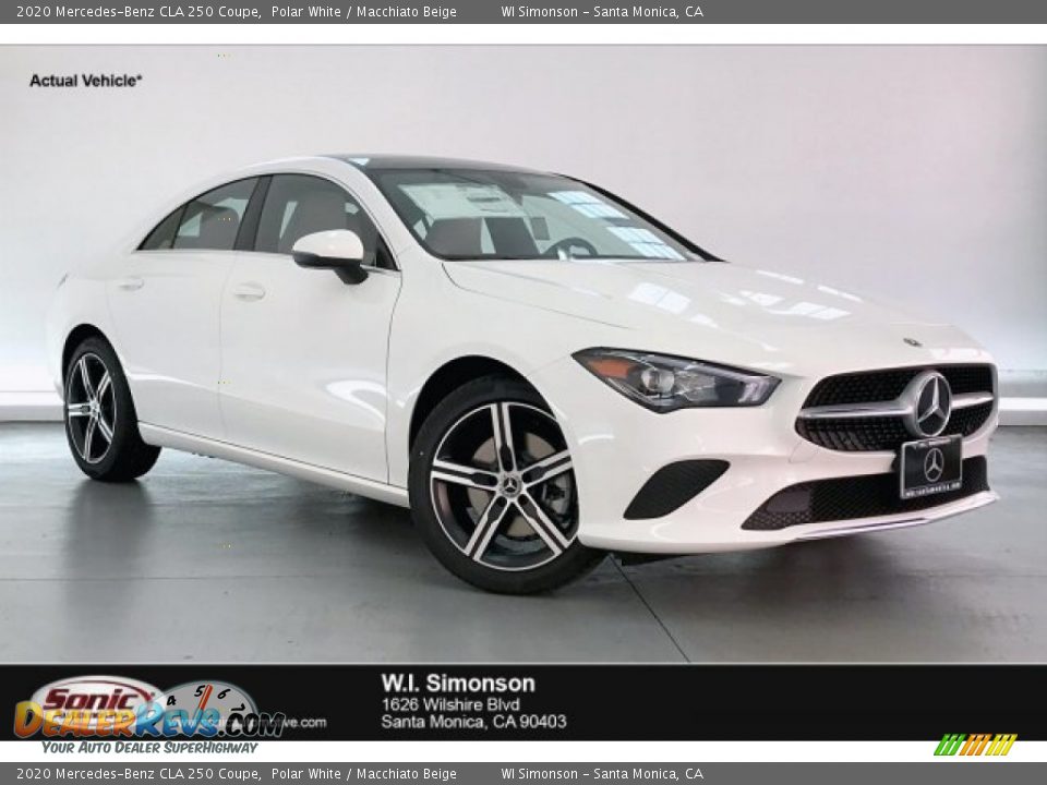 2020 Mercedes-Benz CLA 250 Coupe Polar White / Macchiato Beige Photo #1