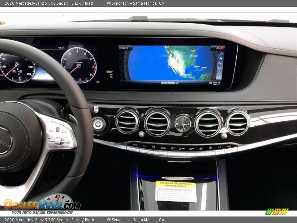 Dashboard of 2020 Mercedes-Benz S 560 Sedan Photo #6