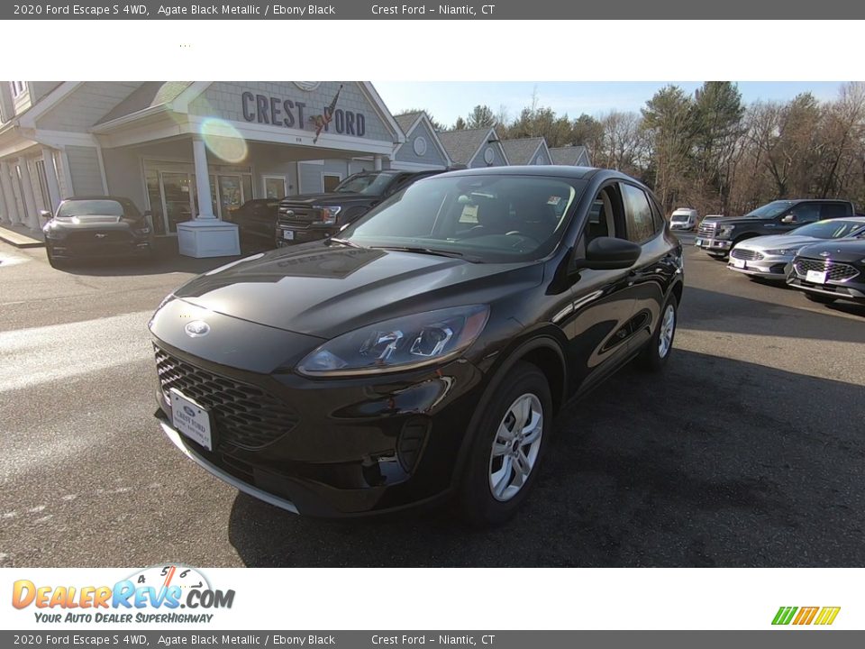 2020 Ford Escape S 4WD Agate Black Metallic / Ebony Black Photo #3