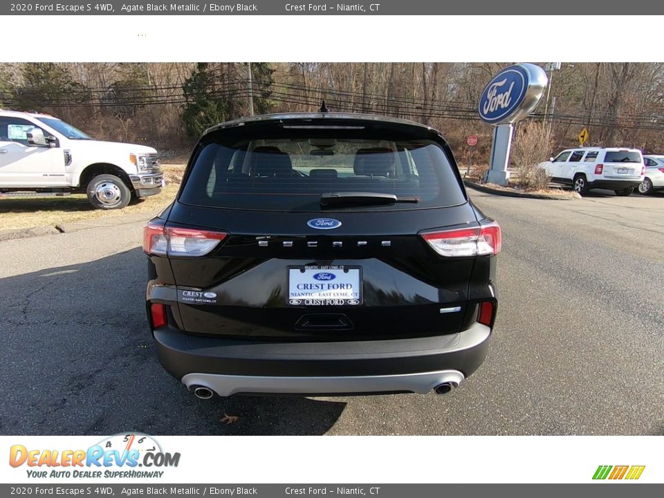 2020 Ford Escape S 4WD Agate Black Metallic / Ebony Black Photo #6