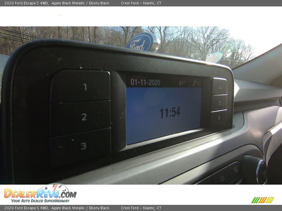 2020 Ford Escape S 4WD Agate Black Metallic / Ebony Black Photo #14