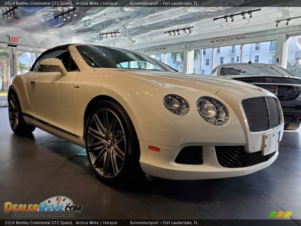 2014 Bentley Continental GTC Speed Arctica White / Hotspur Photo #2