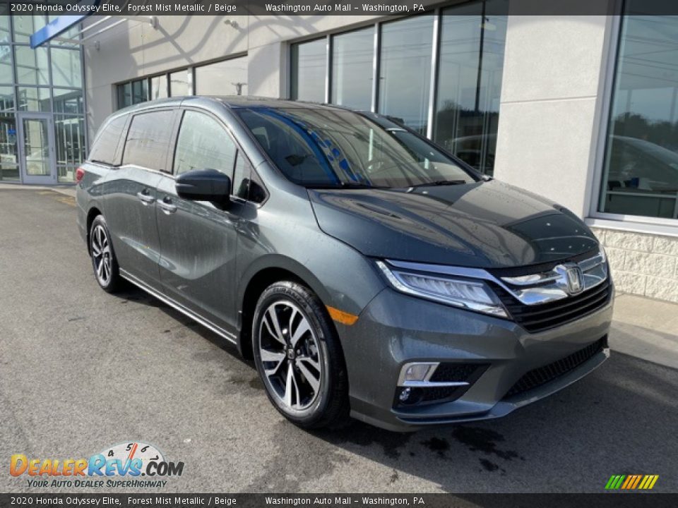 2020 Honda Odyssey Elite Forest Mist Metallic / Beige Photo #2