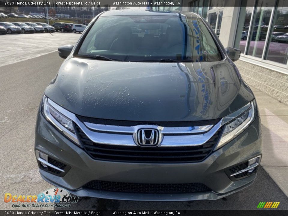 2020 Honda Odyssey Elite Forest Mist Metallic / Beige Photo #3