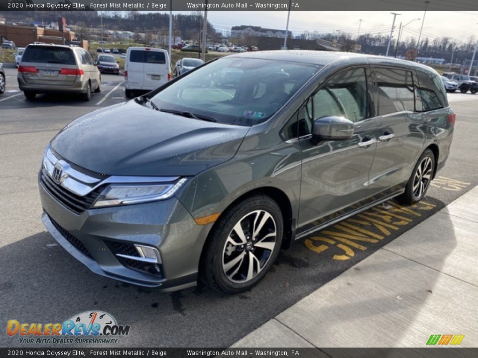 2020 Honda Odyssey Elite Forest Mist Metallic / Beige Photo #4