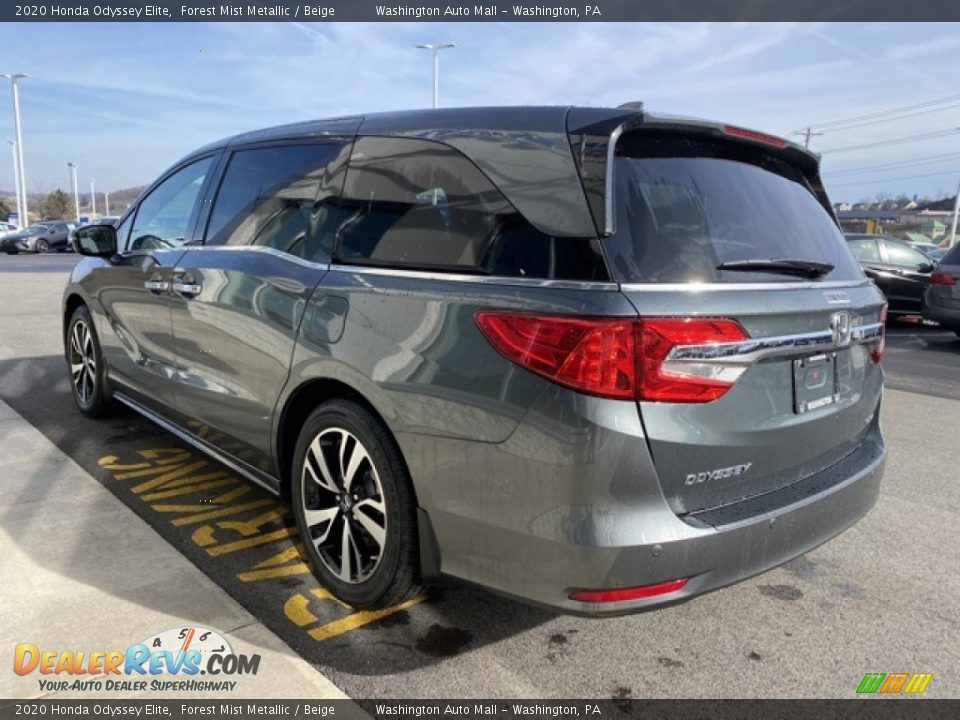 2020 Honda Odyssey Elite Forest Mist Metallic / Beige Photo #5