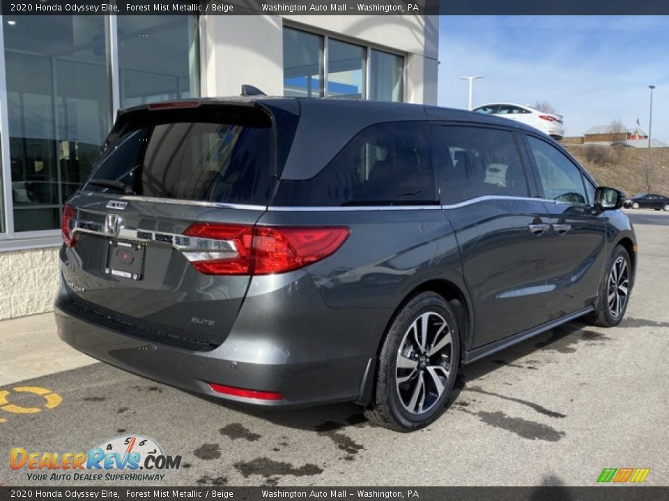 2020 Honda Odyssey Elite Forest Mist Metallic / Beige Photo #7