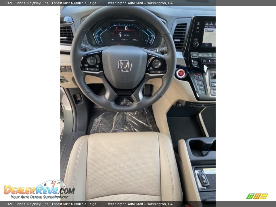 2020 Honda Odyssey Elite Forest Mist Metallic / Beige Photo #13