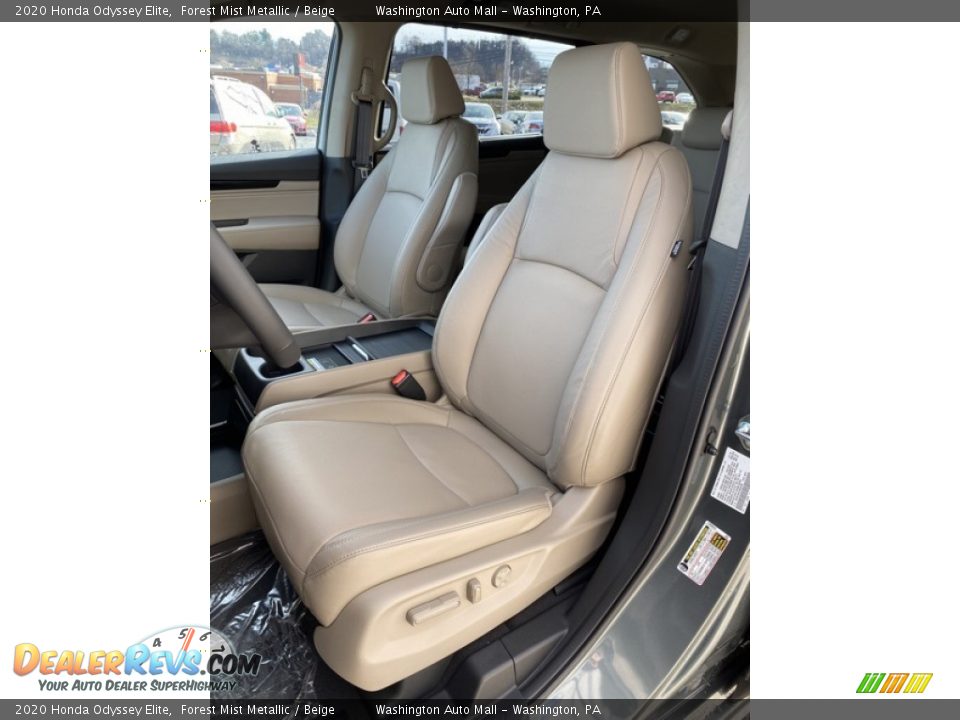 2020 Honda Odyssey Elite Forest Mist Metallic / Beige Photo #14